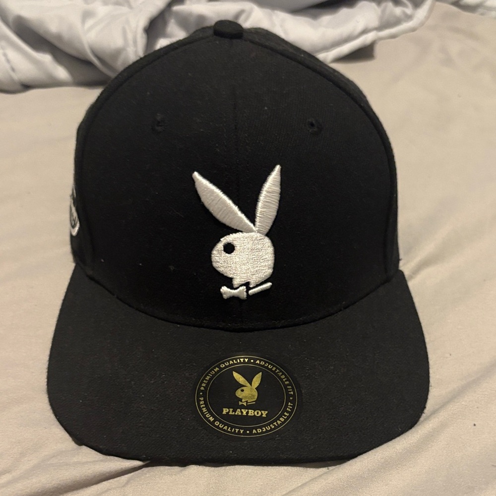 PLAYBOY  Cap in Black with White Logo